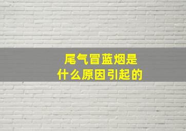 尾气冒蓝烟是什么原因引起的