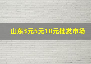 山东3元5元10元批发市场