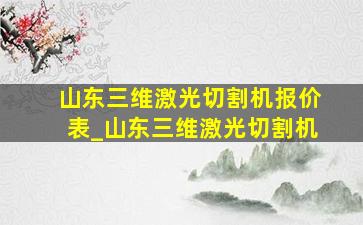 山东三维激光切割机报价表_山东三维激光切割机