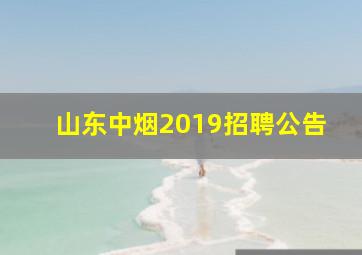 山东中烟2019招聘公告