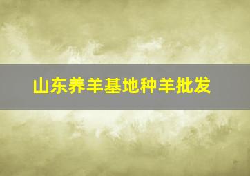 山东养羊基地种羊批发