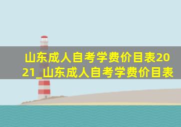 山东成人自考学费价目表2021_山东成人自考学费价目表