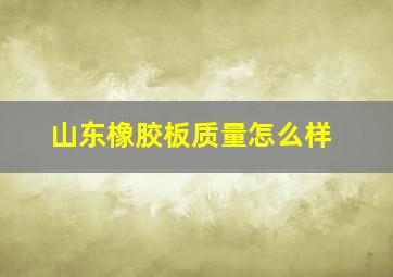 山东橡胶板质量怎么样