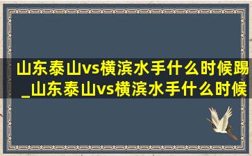 山东泰山vs横滨水手什么时候踢_山东泰山vs横滨水手什么时候开票