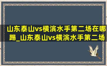 山东泰山vs横滨水手第二场在哪踢_山东泰山vs横滨水手第二场在哪