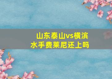 山东泰山vs横滨水手费莱尼还上吗