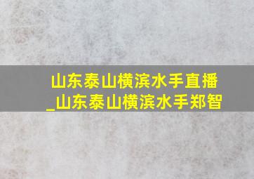 山东泰山横滨水手直播_山东泰山横滨水手郑智