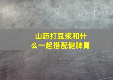 山药打豆浆和什么一起搭配健脾胃