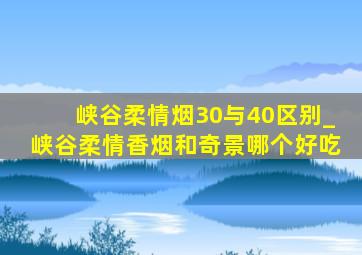 峡谷柔情烟30与40区别_峡谷柔情香烟和奇景哪个好吃