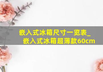 嵌入式冰箱尺寸一览表_嵌入式冰箱超薄款60cm