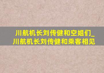 川航机长刘传健和空姐们_川航机长刘传健和乘客相见