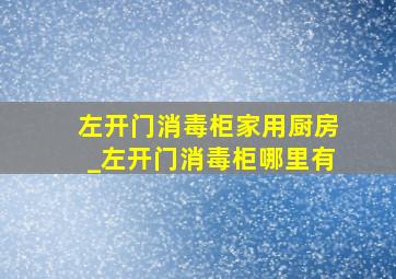 左开门消毒柜家用厨房_左开门消毒柜哪里有