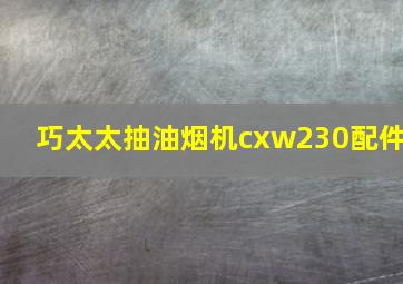 巧太太抽油烟机cxw230配件