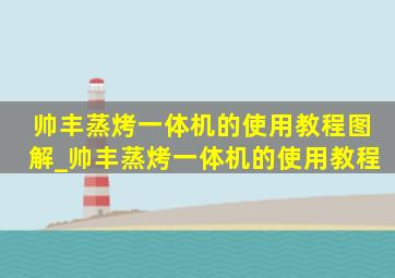 帅丰蒸烤一体机的使用教程图解_帅丰蒸烤一体机的使用教程