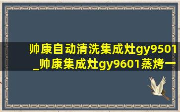 帅康自动清洗集成灶gy9501_帅康集成灶gy9601蒸烤一体机