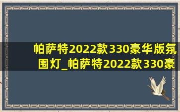 帕萨特2022款330豪华版氛围灯_帕萨特2022款330豪华版氛围灯效果