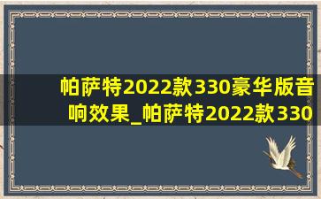 帕萨特2022款330豪华版音响效果_帕萨特2022款330豪华版音响