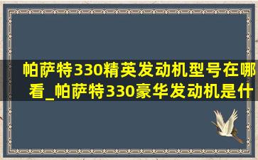 帕萨特330精英发动机型号在哪看_帕萨特330豪华发动机是什么型号