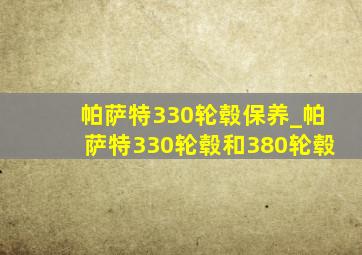 帕萨特330轮毂保养_帕萨特330轮毂和380轮毂