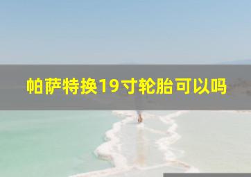 帕萨特换19寸轮胎可以吗