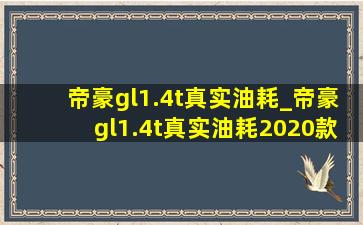 帝豪gl1.4t真实油耗_帝豪gl1.4t真实油耗2020款