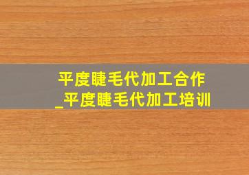 平度睫毛代加工合作_平度睫毛代加工培训