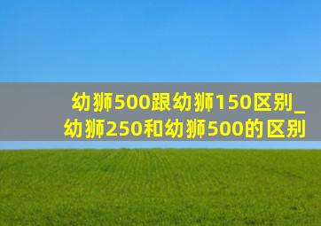 幼狮500跟幼狮150区别_幼狮250和幼狮500的区别