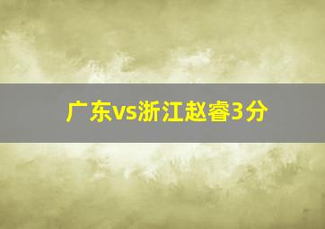 广东vs浙江赵睿3分