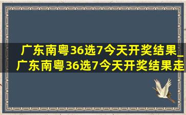 广东南粤36选7今天开奖结果_广东南粤36选7今天开奖结果走势图