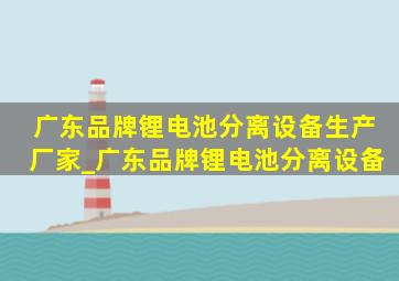 广东品牌锂电池分离设备生产厂家_广东品牌锂电池分离设备