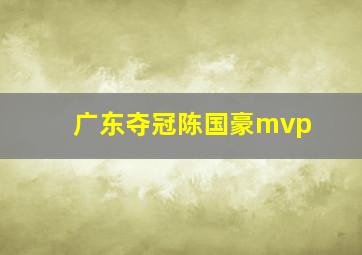 广东夺冠陈国豪mvp