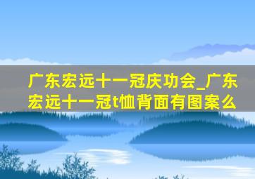 广东宏远十一冠庆功会_广东宏远十一冠t恤背面有图案么