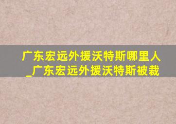 广东宏远外援沃特斯哪里人_广东宏远外援沃特斯被裁