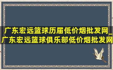 广东宏远篮球历届(低价烟批发网)_广东宏远篮球俱乐部(低价烟批发网)史