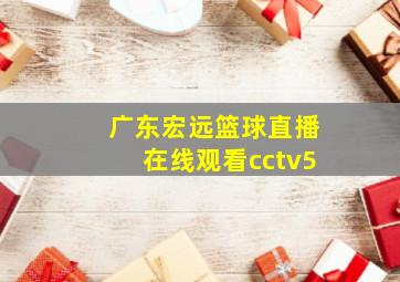 广东宏远篮球直播在线观看cctv5