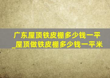 广东屋顶铁皮棚多少钱一平_屋顶做铁皮棚多少钱一平米