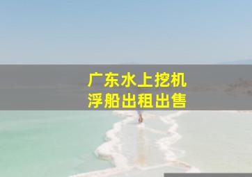 广东水上挖机浮船出租出售