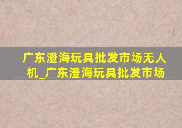 广东澄海玩具批发市场无人机_广东澄海玩具批发市场