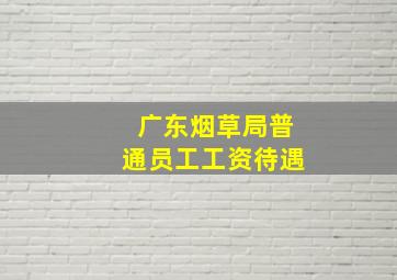 广东烟草局普通员工工资待遇