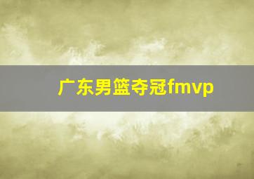 广东男篮夺冠fmvp