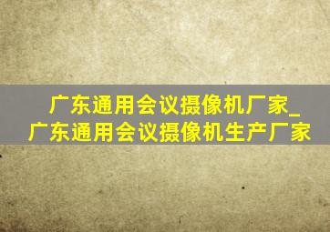 广东通用会议摄像机厂家_广东通用会议摄像机生产厂家