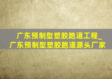 广东预制型塑胶跑道工程_广东预制型塑胶跑道源头厂家