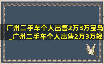 广州二手车个人出售2万3万宝马_广州二手车个人出售2万3万轻卡