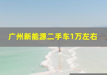 广州新能源二手车1万左右