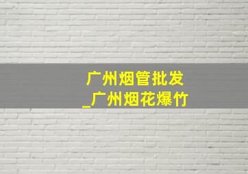 广州烟管批发_广州烟花爆竹