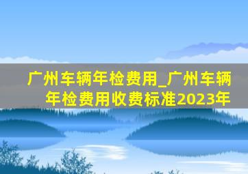 广州车辆年检费用_广州车辆年检费用收费标准2023年