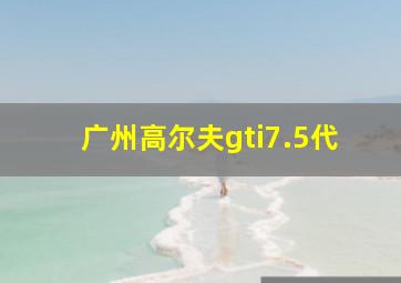 广州高尔夫gti7.5代