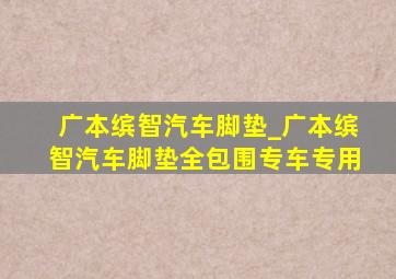 广本缤智汽车脚垫_广本缤智汽车脚垫全包围专车专用