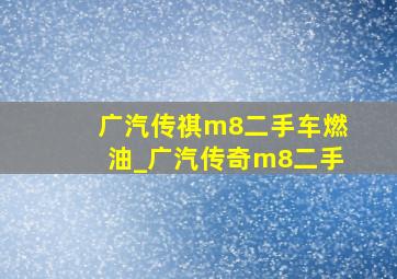 广汽传祺m8二手车燃油_广汽传奇m8二手