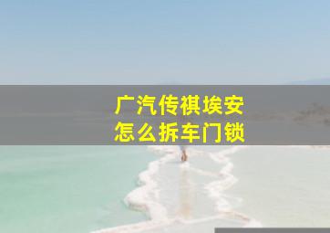 广汽传祺埃安怎么拆车门锁